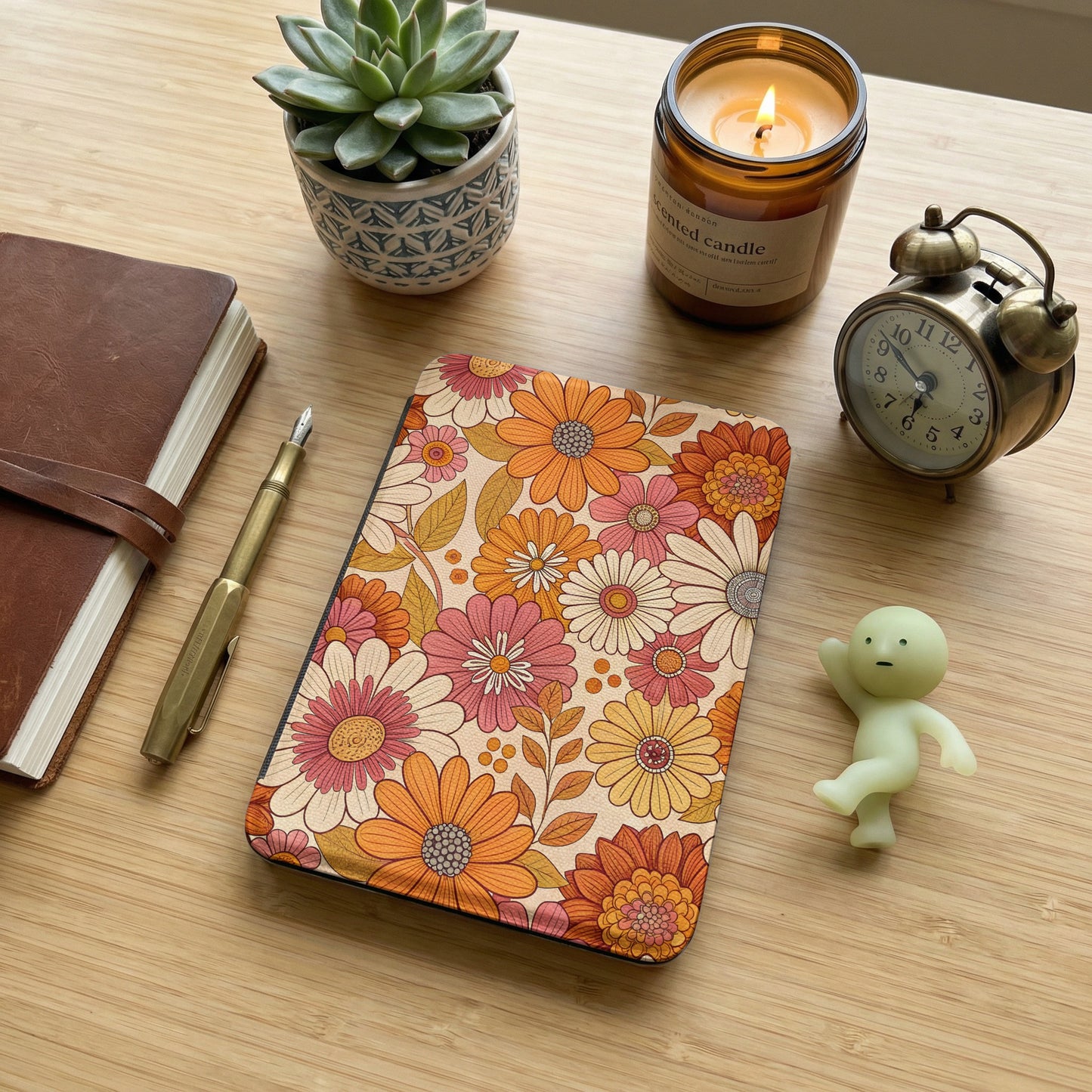 Retro Flower Print Journal with Vintage Vibes Notebook