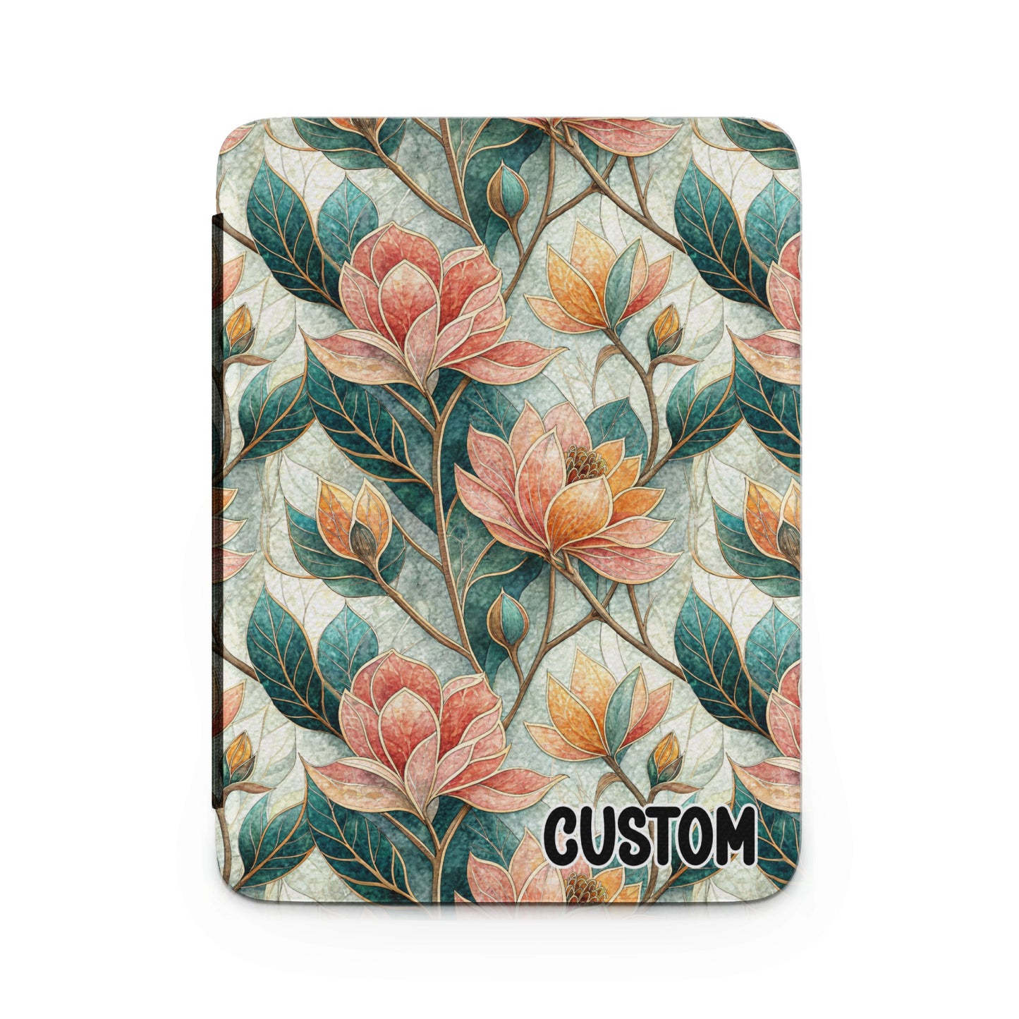 Custom Floral Pattern Cover with Artistic Leaves Design