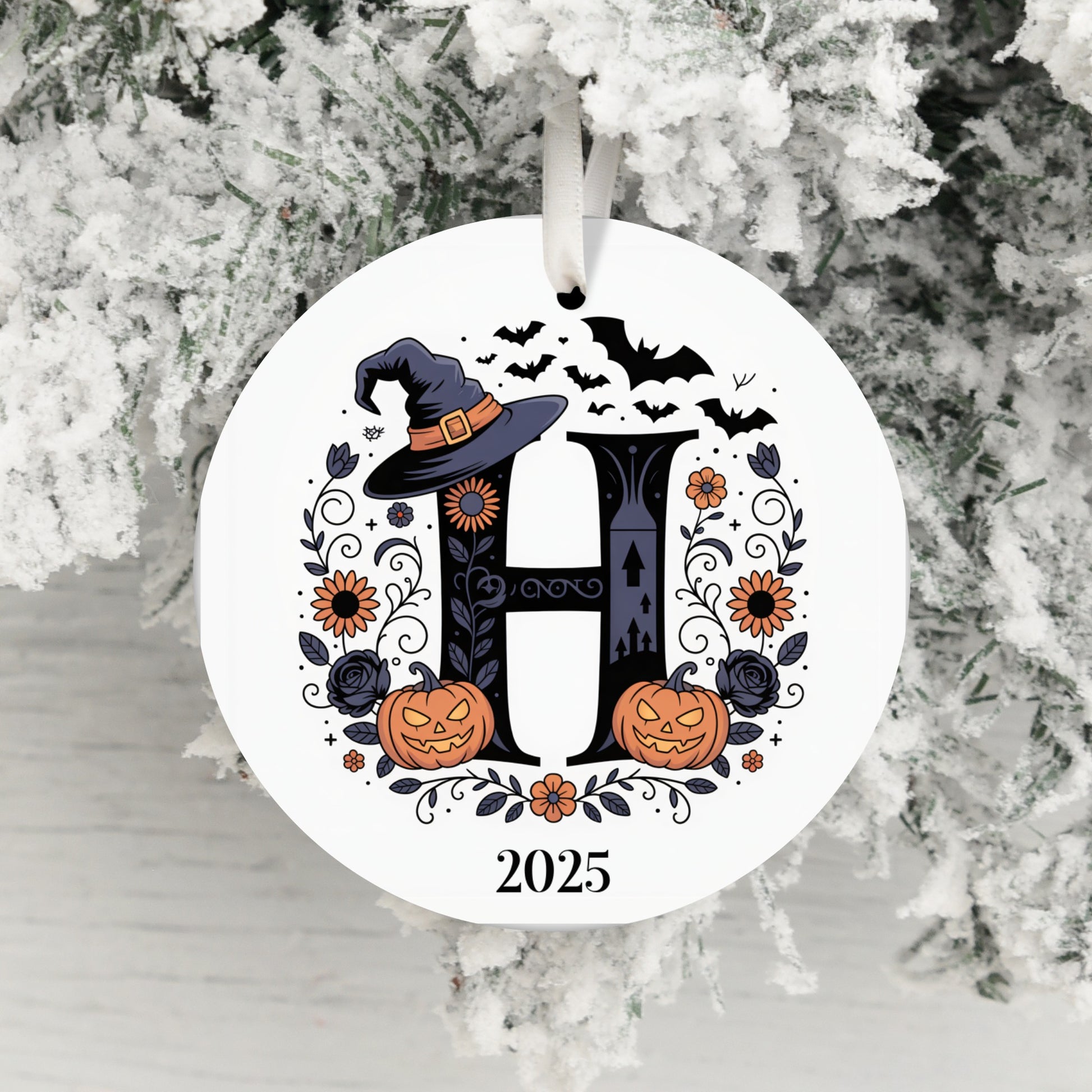 Personalized Halloween Initial Ornament 2025 product