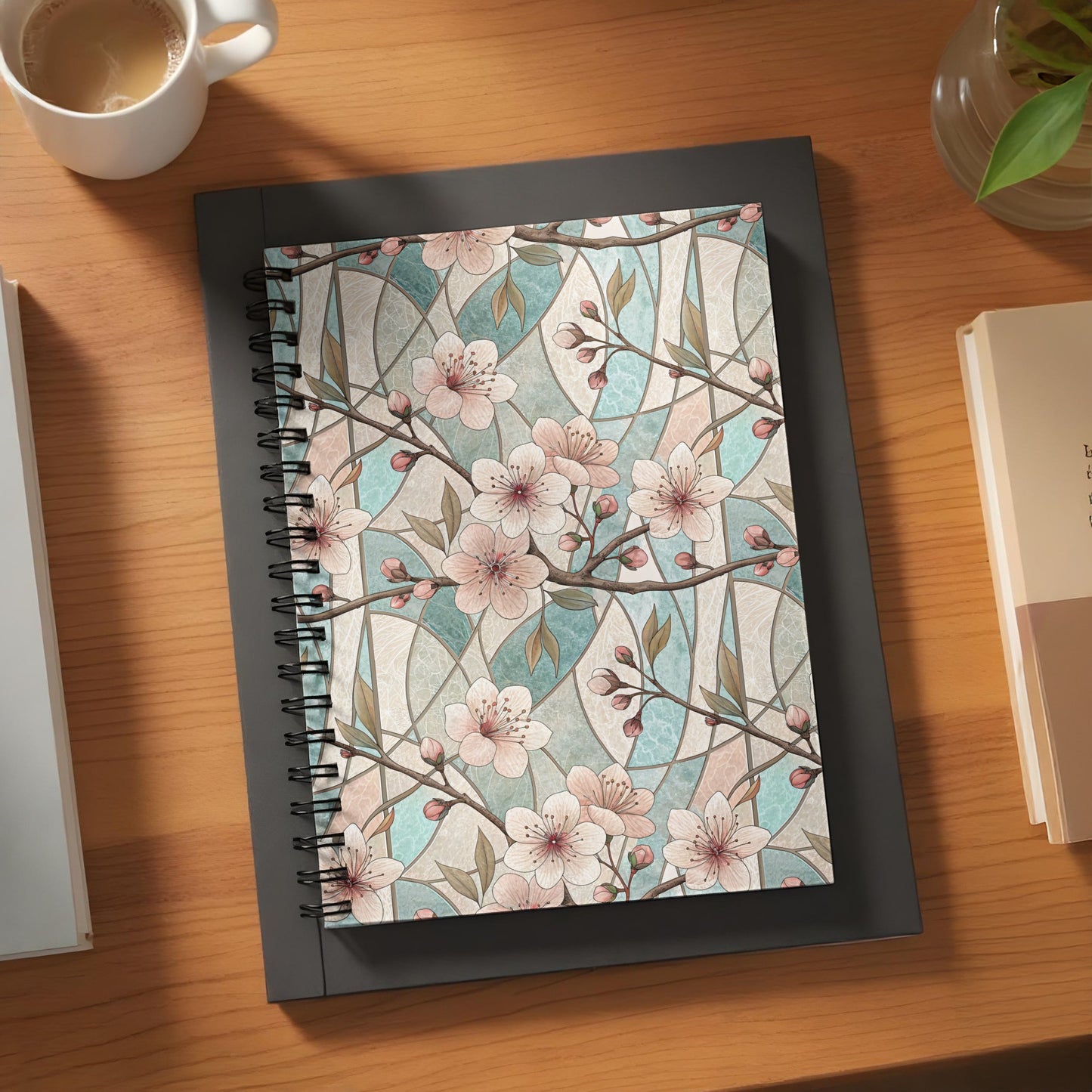 Elegant Floral Design Spiral Bound Notebook Product