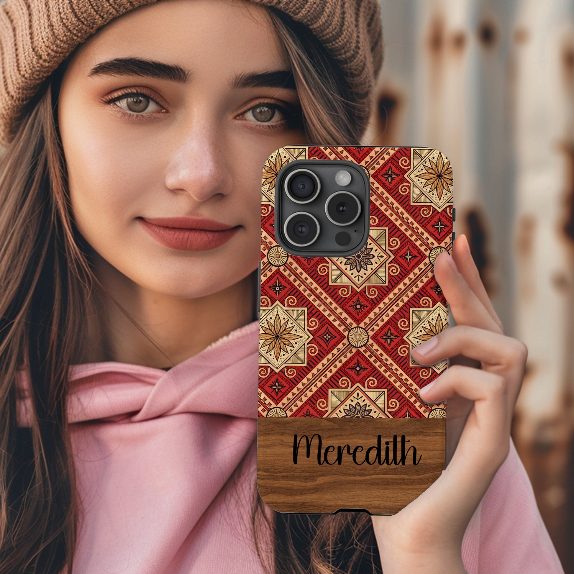 Personalized Boho Chic Pattern Phone Case for Meredith