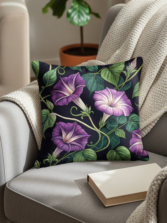 Purple and Green Floral Couch Cushion Pillow Decor