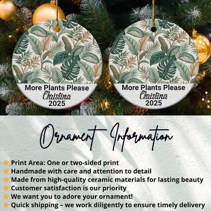 More Plants Please Personalized Ornament product