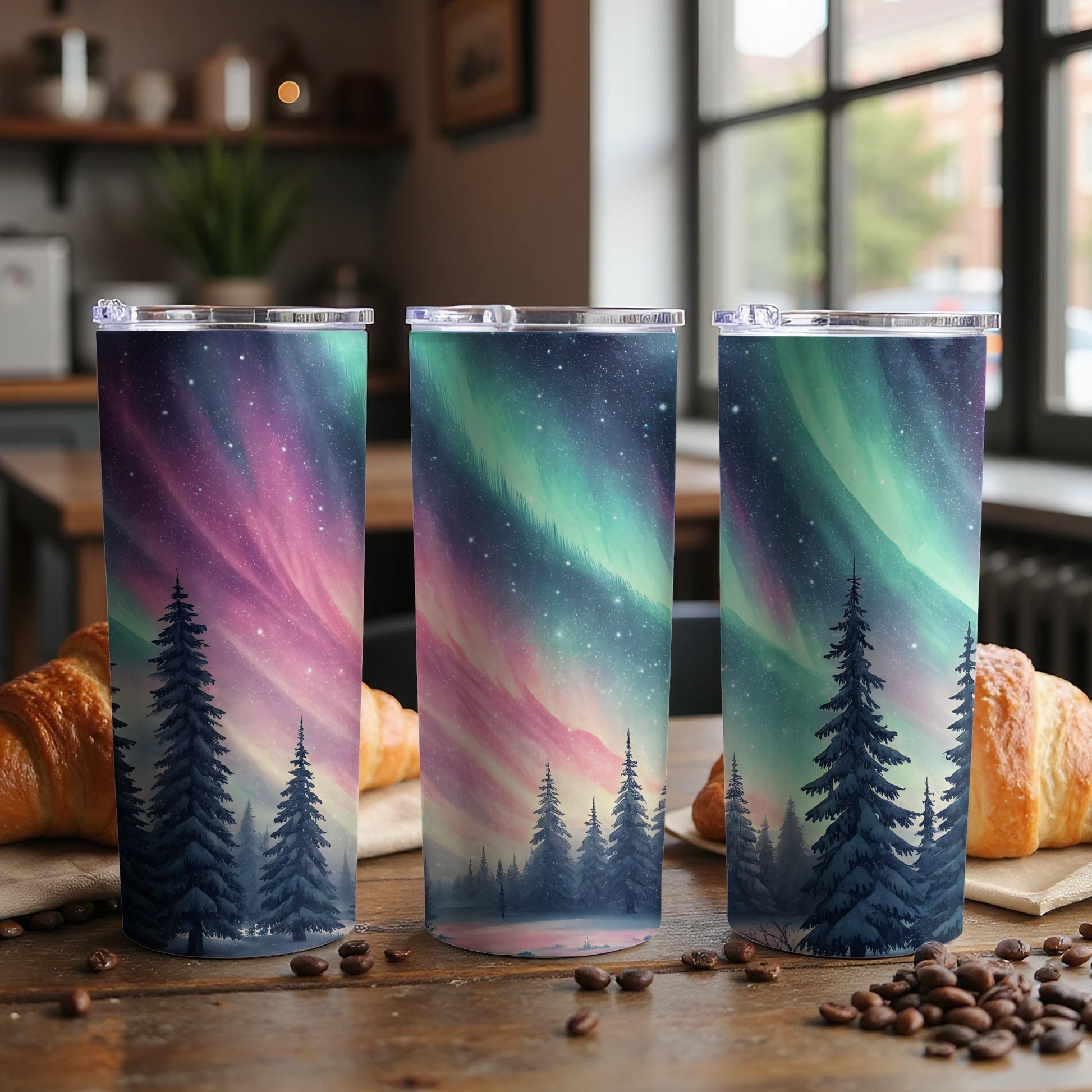Northern Lights Sky Scenic Insulated Tumbler Product