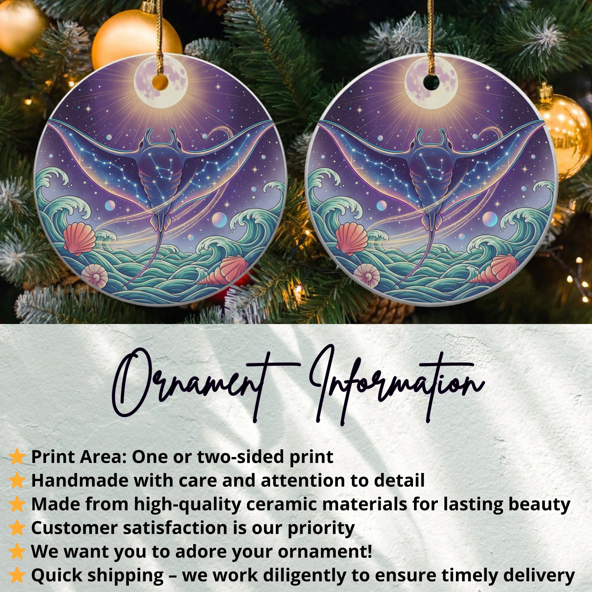 Beautifully Detailed Two-Sided Print Ornament product