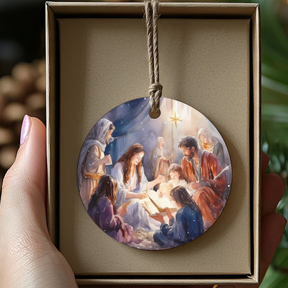 Handcrafted Nativity Scene Hanging Decoration product