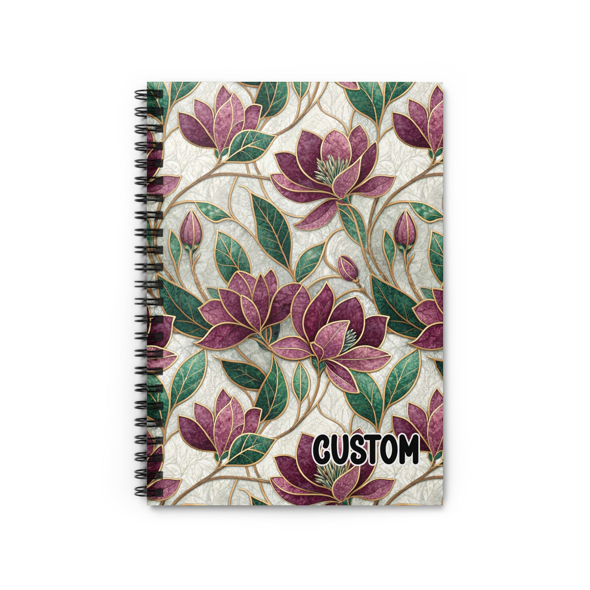 Elegant Floral Design Custom Notebook