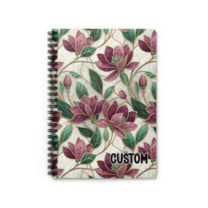 Elegant Floral Design Custom Notebook