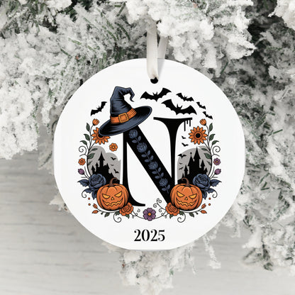 Personalized Halloween Ornament with Initial N product
