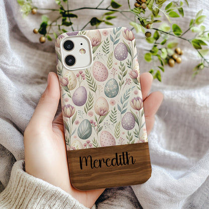 Personalized Floral Easter Egg Design Phone Case For Easter