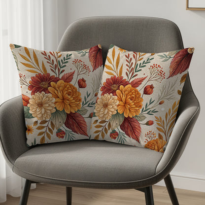 Floral Print Decorative Pillow Covers for Home Decor