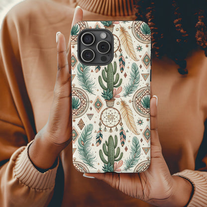 Dreamcatcher and Desert Patterns Custom Phone Case - Walk Greener