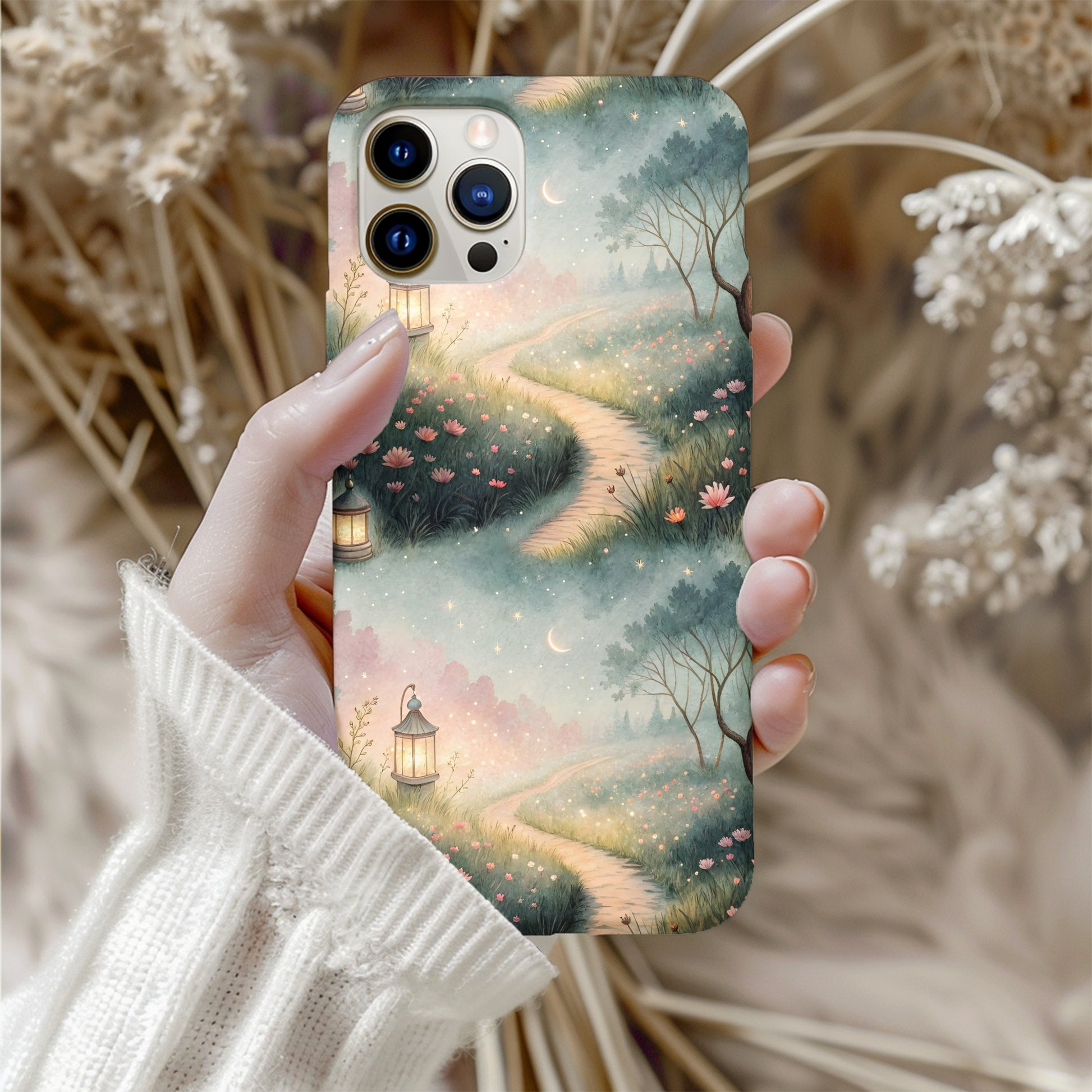 Dreamy Fairytale Path With Lanterns Custom Phone Case - Walk Greener