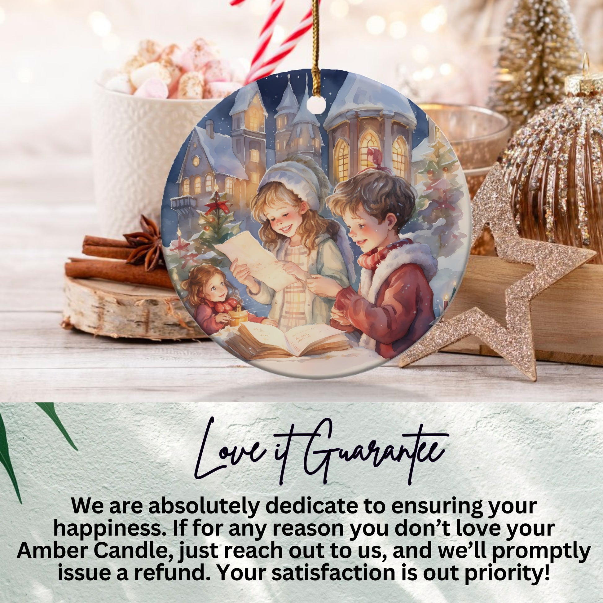 Charming Christmas Carolers Holiday Ornament product