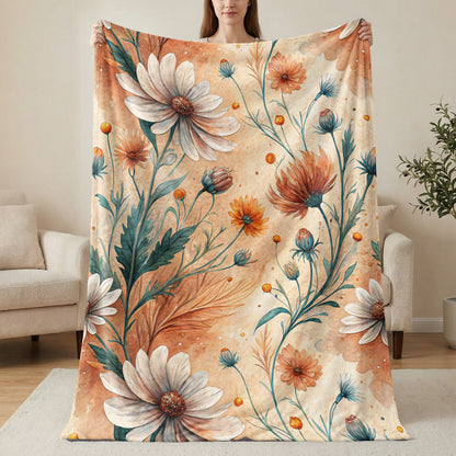 Elegant Daisy Bloom Design Watercolor Style Floral Art - Walk Greener