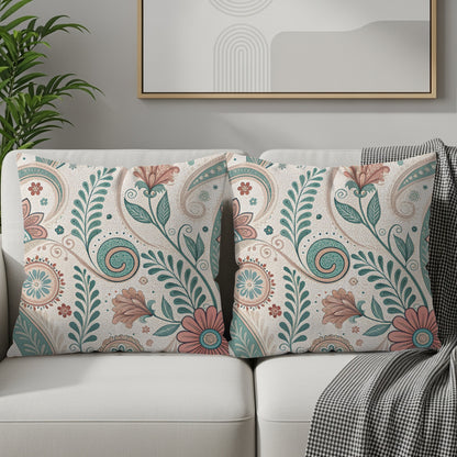 Floral Pattern Throw Pillow Set Home Decor Accessories